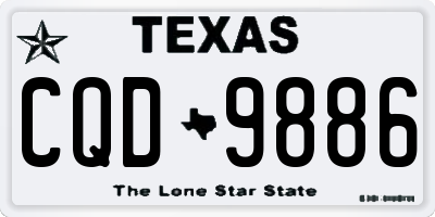 TX license plate CQD9886