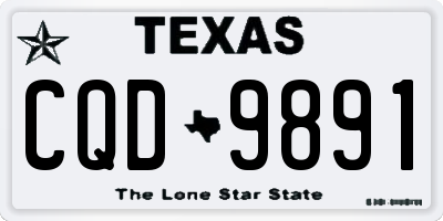 TX license plate CQD9891