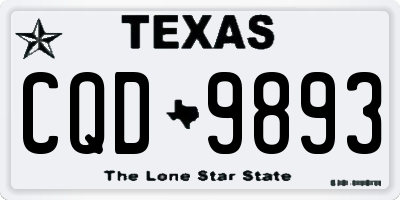 TX license plate CQD9893