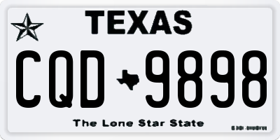 TX license plate CQD9898