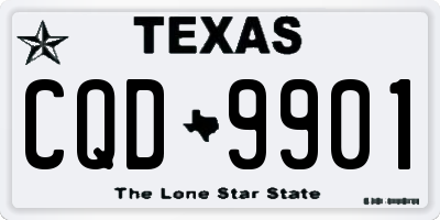 TX license plate CQD9901