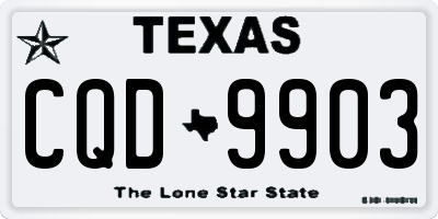 TX license plate CQD9903