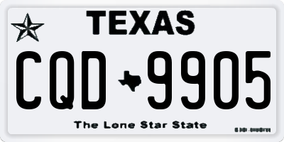 TX license plate CQD9905