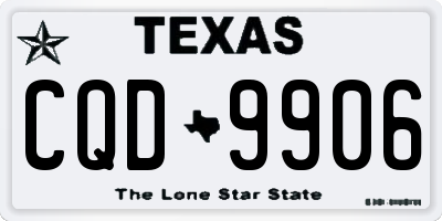 TX license plate CQD9906