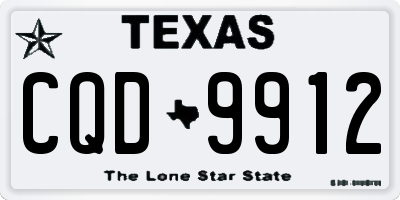 TX license plate CQD9912