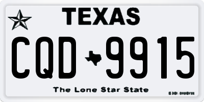 TX license plate CQD9915