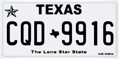 TX license plate CQD9916
