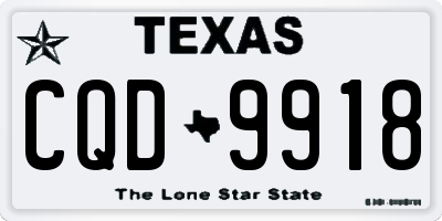 TX license plate CQD9918