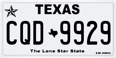 TX license plate CQD9929