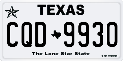 TX license plate CQD9930