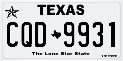 TX license plate CQD9931