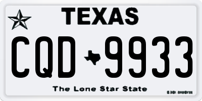 TX license plate CQD9933