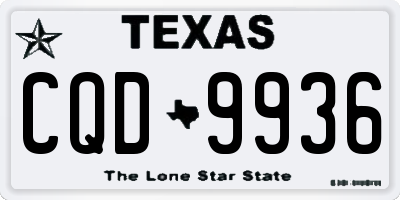 TX license plate CQD9936