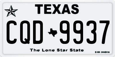 TX license plate CQD9937