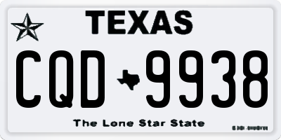 TX license plate CQD9938