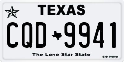 TX license plate CQD9941