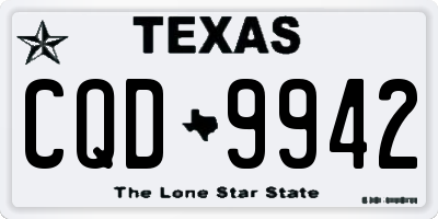 TX license plate CQD9942