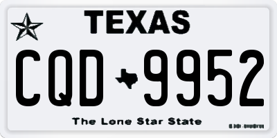 TX license plate CQD9952