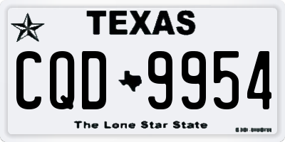 TX license plate CQD9954