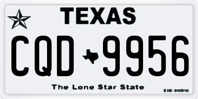 TX license plate CQD9956