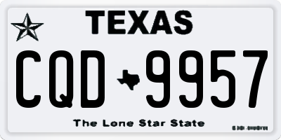 TX license plate CQD9957