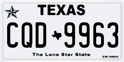 TX license plate CQD9963