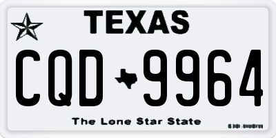 TX license plate CQD9964