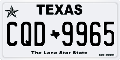 TX license plate CQD9965