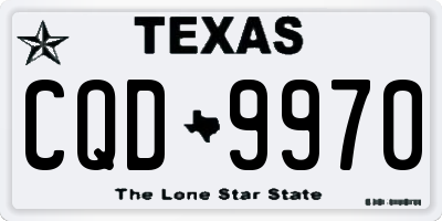 TX license plate CQD9970