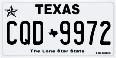 TX license plate CQD9972