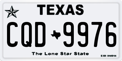 TX license plate CQD9976