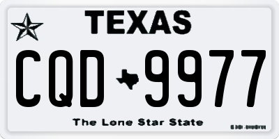 TX license plate CQD9977