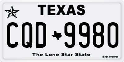 TX license plate CQD9980