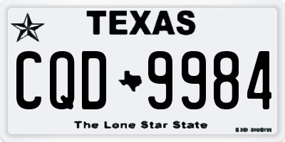TX license plate CQD9984