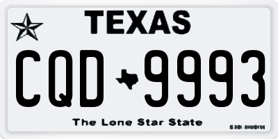 TX license plate CQD9993