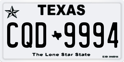 TX license plate CQD9994