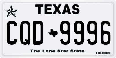 TX license plate CQD9996