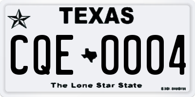 TX license plate CQE0004