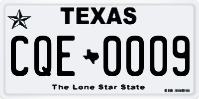 TX license plate CQE0009