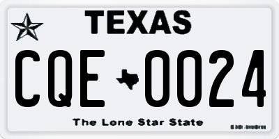 TX license plate CQE0024