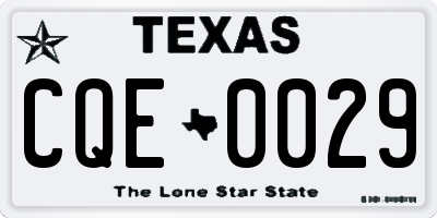 TX license plate CQE0029
