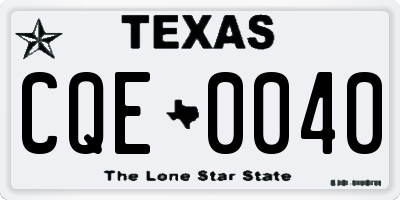 TX license plate CQE0040