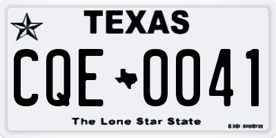 TX license plate CQE0041
