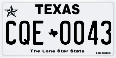 TX license plate CQE0043