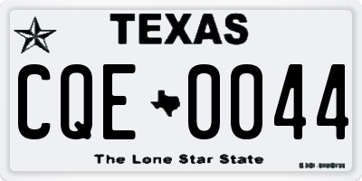 TX license plate CQE0044