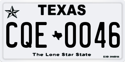 TX license plate CQE0046