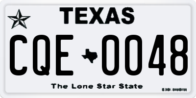 TX license plate CQE0048
