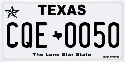 TX license plate CQE0050