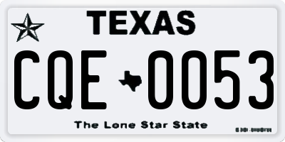 TX license plate CQE0053