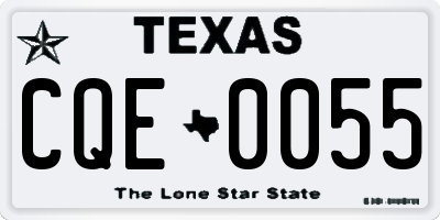 TX license plate CQE0055
